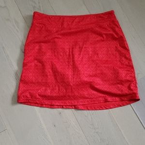 Red skort